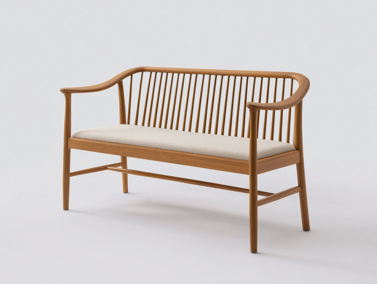 Banc de jardin - Bois - 160x60x85 cm - Marron clair - Style moderne