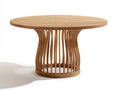 Table de jardin-Bois teck-170x170x77 cm-Marron-Style naturel contemporain