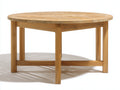 Table de jardin-Bois teck-180x180x75 cm-Bois naturel-Style naturel contemporain