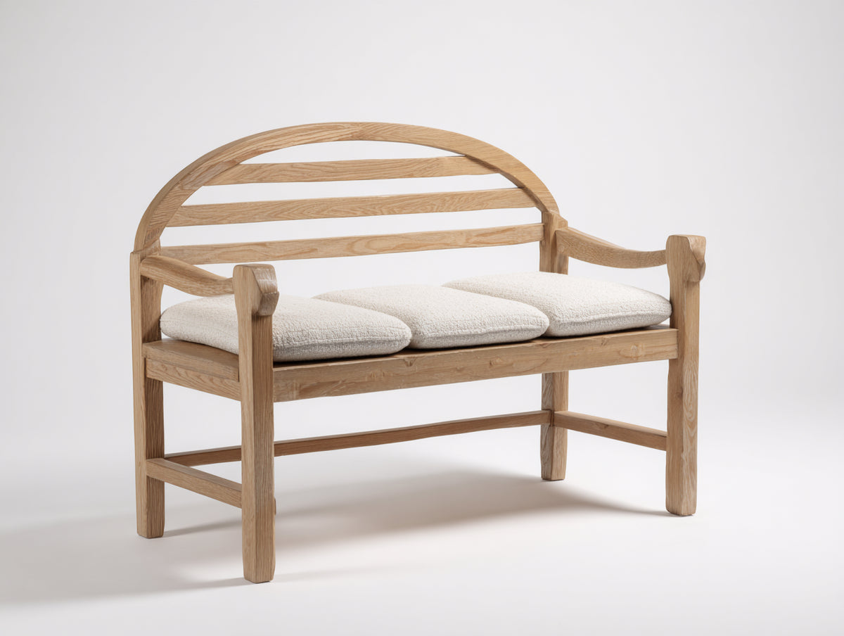 Banc de jardin - Bois - 180x75x95 cm - Marron clair - Style contemporain