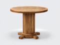Table de jardin-Bois teck-140x140x76 cm-Marron-Style naturel élégant
